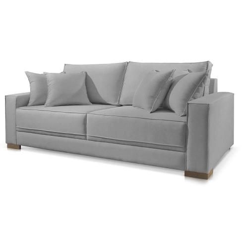 Sofá Marrocos 3 Lugares Suede Cinza Claro 2,40m Confortável Sala.jpg